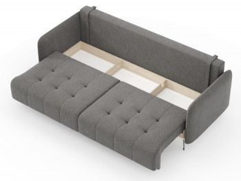 Валериан диван трёхместный прямой Стальной, ткань RICO FLEX 9292 в Нижней Пойме - nizhnyaya-pojma.mebel54.com | фото