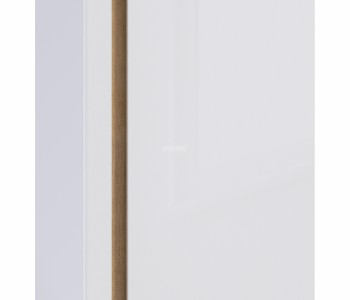 Веста СБ-2259 Шкаф 2х дверный с зеркалом Дуб Бунратти/Белый глянец в Нижней Пойме - nizhnyaya-pojma.mebel54.com | фото
