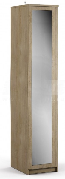 Веста СБ-2260 Шкаф 1 дверный с зеркалом Дуб Сонома в Нижней Пойме - nizhnyaya-pojma.mebel54.com | фото